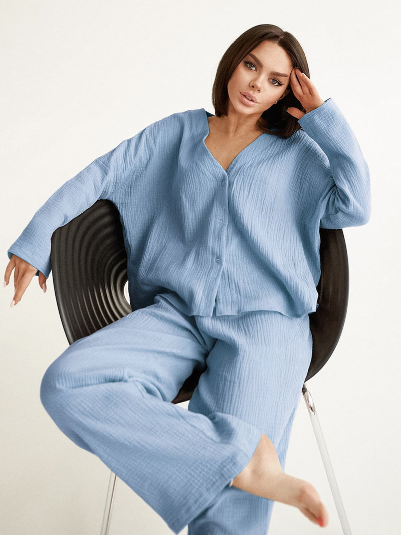 Pijama Feminino de Algodão - Serena