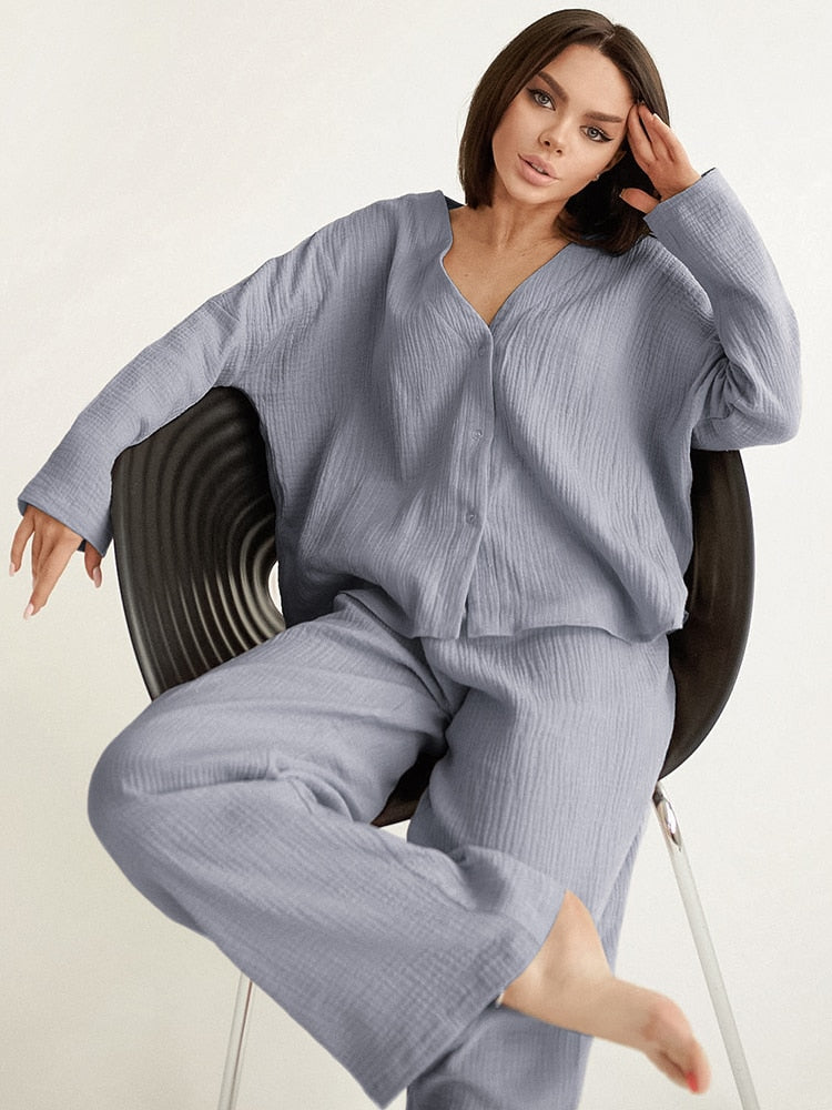 Pijama Feminino de Algodão - Serena